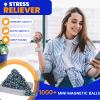 LECTRUS Magnetic Balls Over 1000 PCS Mini Rainbow Magnetic Putty, with 2 Big Smooth Magnetic Beads, Fidget Toys for Adult, Weak Ferrite Putty Desk Toys for Office (Colourful) view 2