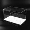 IDAFSA Clear Acrylic Display Case,Display Box Stand with White Base,with Door, Dustproof Protection Showcase for Collectibles Memorabilia Figurines ,12 Size Options(12x10x8inch; 30x25x20cm) view 4