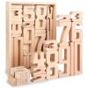 Lasoba Wooden Number Building Blocks, Large Digit Blocks 1-10, 32 Pcs Math Blocks Number Toys for Kids, Educational Blocks for Toddlers, Toys to Learn Numbers for 3 Year Olds + view 2