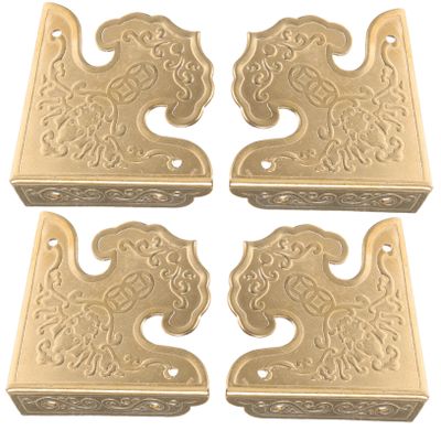 4pcs Vintage Corner Protectors Decorative Edge Covers for Jewelry Boxes Wooden Furniture and Antique Projects and Lightweight Design Elegant Detailing