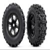 7871 Belted Sledgehammer Tires Mounted to Black X-Maxx Wheels (Pair) view 1