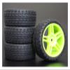 4pcs 1/10 RC Rubber Touring Tire Tire Rim Modification Accessories (Color : 1) view 1