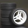 4Pcs 26mm Rubber RC Tires & Wheel Rims Hex 12 for 1:10th HSP HPI Sprint 2 Drift RS4 On Road 4WD Modification Accessories (Color : 2) view 1
