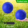 HSLCGF 12 Pcs Dodgeballs 5 Inch Kickball Playground Ball Blue Inflatable Rubber Handball Bouncy Dodge Ball with 1 Hand Pump for Outdoors Ball Games Gym Camps Picnic (Needle is at The Top of The Pump) view 2
