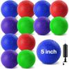 HSLCGF 12 Pcs Dodgeballs 5 Inch Kickball Playground Ball 4 Colour Inflatable Rubber Handball Dodge Ball with 1 Hand Pump for Outdoors Ball Games Gym Camps Picnic (Needle is at The Top of The Pump) view 1