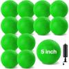 HSLCGF 12 Pcs Dodgeballs 5 Inch Playground Ball Kickball Green Inflatable Rubber Handball Bouncy Dodge Ball with 1 Hand Pump for Outdoors Ball Games Gym Camps Picnic (Needle is at The Top of the Pump) view 1