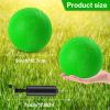 HSLCGF 12 Pcs Dodgeballs 5 Inch Playground Ball Kickball Green Inflatable Rubber Handball Bouncy Dodge Ball with 1 Hand Pump for Outdoors Ball Games Gym Camps Picnic (Needle is at The Top of the Pump) view 2