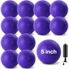 HSLCGF 12 Pcs Dodgeballs 5 Inch Playground Ball Kickball Purple Inflatable Rubber Handball Dodge Ball with 1 Hand Pump for Outdoors Ball Games Gym Camps Picnic (Needle is at The Top of The Pump) view 1