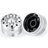 QUPA AM STORE Metal Front Wheels Rims 2 PCS for 1/14 Tamiya Truck Tractor Cargo RC Car view 1