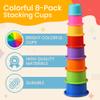 Tiny Tinker Stacking Cups Baby Toy Educational Cup Stacking Set 8-Pc Stackable Cups with Number Rainbow Nesting Cups for Babies 6-12 Months Stacking Cups for Toddlers 1-3 Perfect for Indoor/Outdoor view 3