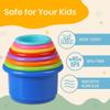 Tiny Tinker Stacking Cups Baby Toy Educational Cup Stacking Set 8-Pc Stackable Cups with Number Rainbow Nesting Cups for Babies 6-12 Months Stacking Cups for Toddlers 1-3 Perfect for Indoor/Outdoor view 4