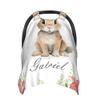 Personalized Car Seat Cover Baby Girl Boy with Name Minky Blankets Custom Rabbit Winter Car Seat Covers for Babies Peekaboo Opening Infant Car Seat Cover Nursing Cover Carseat Canopy view 1