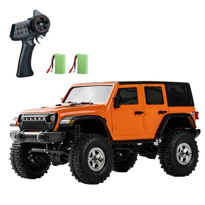 GoolRC RC Crawler 4WD RC Truck, D870 RC Rock Crawler, 1:18 Scale Remote Control Truck, 2.4GHz All Terrains Off Road Climbing Car with LED Lights and 2 Batteries for Adults (Orange)