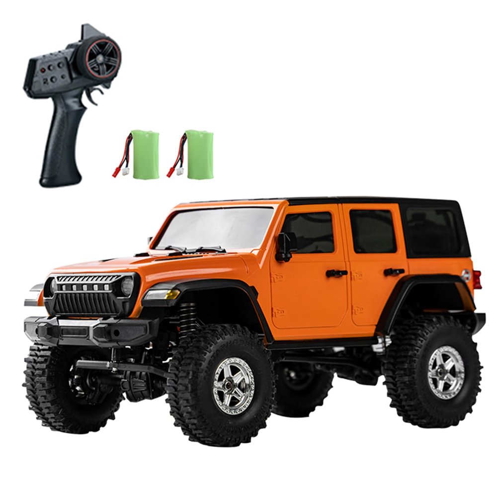 GoolRC RC Crawler 4WD RC Truck, D870 RC Rock Crawler, 1:18 Scale Remote Control Truck, 2.4GHz All Terrains Off Road Climbing Car with LED Lights and 2 Batteries for Adults (Orange)