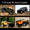 GoolRC RC Crawler 4WD RC Truck, D870 RC Rock Crawler, 1:18 Scale Remote Control Truck, 2.4GHz All Terrains Off Road Climbing Car with LED Lights and 2 Batteries for Adults (Orange) view 2