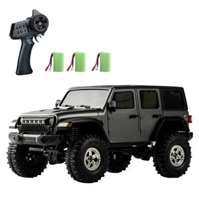 GoolRC RC Crawler 4WD RC Truck, D870 RC Rock Crawler, 1:18 Scale Remote Control Truck, 2.4GHz All Terrains Off Road Climbing Car with LED Lights and 3 Batteries for Adults (Grey)