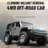 GoolRC RC Crawler 4WD RC Truck, D870 RC Rock Crawler, 1:18 Scale Remote Control Truck, 2.4GHz All Terrains Off Road Climbing Car with LED Lights and 3 Batteries for Adults (Grey) view 4