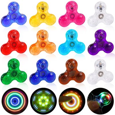 ANGGIKO Fidget Spinners 12 Pack, Light Up Fidget Spinners Bulk Kids Easter Basket Stuffers Easter Egg Fillers, Glow in The Dark Christmas Birthday Party Supplies Classroom Prizes Return Gifts