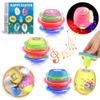 6 Pack Spinning Tops Toys, Lighting & Singing Colorful Eggs, Party Favor Easter Basket Stuffers for Boys & Girls Ages 3-6 view 1