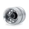 QUPA AM STORE Metal Rear Beadlock Wheels Rims 4PCS for 1/14 Tamiya Truck Tractor Cargo RC Car view 2