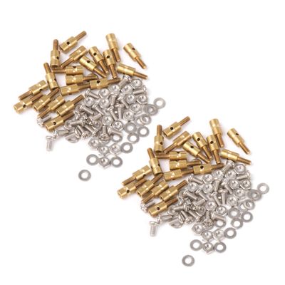 BQLZR 40 Pcs RC Airplane Pushrod Connector Linkage Stoppers 1 mm Diameter Silver