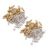 BQLZR 40 Pcs RC Airplane Pushrod Connector Linkage Stoppers 1 mm Diameter Silver view 1