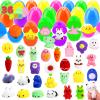 36 Pack Easter Eggs with Mochi Squishy Toys, Plastic Easter Eggs Filler Easter Gifts for Kids Easter Basket Stuffers Easter Egg Hunt, Easter Classroom Prizes Easter Party Favors view 1