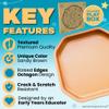 Learning Through PLAYtrays Brown TUFF Tray, Small 27.5" Signature Sand Brown Sensory Play Tray, Textured Surface, Canvas for Creativity, Montessori Activity Tray view 4