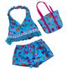 Blue Floral Tankini with Matching Bag 1418 Inch Plush Bear Clothes Outfit for Stuffed Animal Doll Accessories Swimwear Dress Up view 1