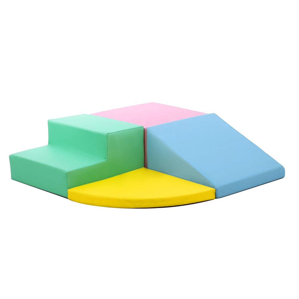 GAOMON Foam Climbing Blocks for Toddlers and Preschoolers - Soft Climbing Indoor Set - Active Play Set for Climbing, Crawling, and Sliding, 4PCS