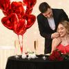 10 Pcs 18 Inch Red Heart Foil Balloons Love Heart Shaped Balloons Red Valentines Heart Foil Balloons for Valentines Day Engagement Anniversary Wedding Birthday Party Valentine's Day Romantic Decor view 2