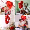 10 Pcs 18 Inch Red Heart Foil Balloons Love Heart Shaped Balloons Red Valentines Heart Foil Balloons for Valentines Day Engagement Anniversary Wedding Birthday Party Valentine's Day Romantic Decor view 3