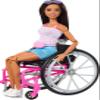 Barbie Brunette Fashion Doll & Service Dog, Wheelchair, Ramp & Accessories view 2