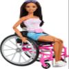 Barbie Brunette Fashion Doll & Service Dog, Wheelchair, Ramp & Accessories view 4