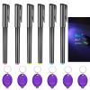 Daemson Invisible Ink Pen, Spy Pen with 6 PCS Mini UV LED Keychain Flashlight, Disappearing Ink Magic Pens with Black Light Markers for Secret Notes, Fit for Christmas Halloween Holiday Gifts (6 PCS) view 1