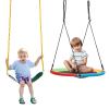 Costzon 2-Pack Kids Swing Combo Set With Seat and Saucer Tree Swing, Heavy-Duty Steel Chain, Adjustable Hanging Rope for Outdoors, Playground view 1