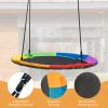 Costzon 2-Pack Kids Swing Combo Set With Seat and Saucer Tree Swing, Heavy-Duty Steel Chain, Adjustable Hanging Rope for Outdoors, Playground view 2