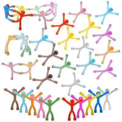 PUGPAW 40PCS Humanoid Magnetic Men Toys, Cute and Colorful Magnets for Kids, Mini Flexible Funny Magnetic People for Fridge, Whiteboard, Locker, Office Decoration