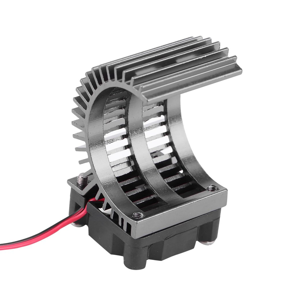 Model Ary Heat Sink, Aluminum Alloy Engine Motor Cooling Heat Sink, Electric Motor Heat Sink for RC Car(Black)