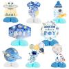 Outer Space Baby Shower Decorations for Boy - 8pcs Honeycomb Centerpieces, Planet Astronaut Space Table Toppers for Houston We Have a Boy Baby Shower Party Supplies view 1