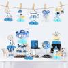 Outer Space Baby Shower Decorations for Boy - 8pcs Honeycomb Centerpieces, Planet Astronaut Space Table Toppers for Houston We Have a Boy Baby Shower Party Supplies view 2