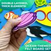 QUOKKA Ocean Felt Board for Toddlers 61 PCS - Double-Thick Felt Board Story Set with Large 3927,7 in. Durable Wall Activity Panel - Ideal for Storytelling Indoor Toddler Activities and Classroom view 2