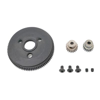 86T 48P Steel Spur Gear with 19T 21T Pinions Gear Set Compatible with 1/10 Traxxas Slash 2WD Replace 4686 Spur Gear and Pinion Set Upgrade Parts