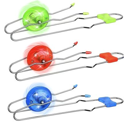 Cemirk Retro Kids Light Up Gyro Wheel Set - Includes 3 8.5-Inch Track Twisters, Spinning and Light Combo, to Capture Kid's Attention, Ideal for Easter, Birthdays, Christmas, and More