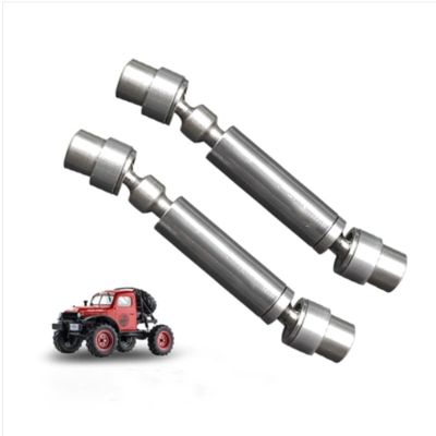 2PCS Metal Drive Shaft Compatible with FMS FCX24 1/24 RC Crawler Joint CVD Driveshaft Upgrades Parts