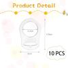 10 Pcs Baby Dummy Pacifier Holder, Soft Silicone Baby Pacifier Clips Holders, Silicone Adapter Rings Holder, Baby Nipple Rings, Pacifier Rings Infant for Baby Pacifiers (Transparent) view 2