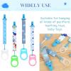 10 Pcs Baby Dummy Pacifier Holder, Soft Silicone Baby Pacifier Clips Holders, Silicone Adapter Rings Holder, Baby Nipple Rings, Pacifier Rings Infant for Baby Pacifiers (Transparent) view 4