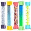 Special Supplies Liquid Motion Bubbler Toy Cool Tubes 5-Pack Colorful Hourglass Timer with Droplet Movement, Bedroom, Sensory Play for Home or School (Bubble-Tube-5) view 1