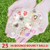 Kiddie Play 25 Bouncy Balls for Kids Party Favors Heart Bouncy Ball 27mm Superball Small Rubber Balls for Kids view 2