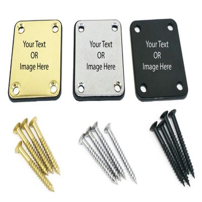 Guitar neckplate Personalized Guitar neckplate (Black)